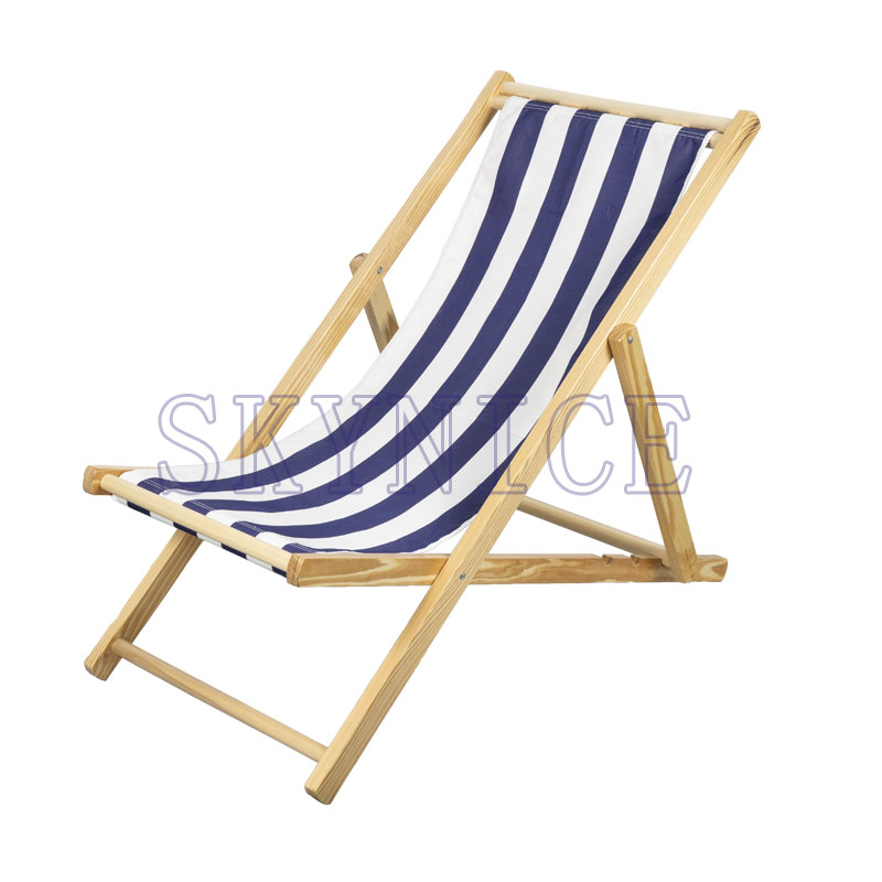 Cadeira de praia dobrável de madeira Sling Poplar exterior